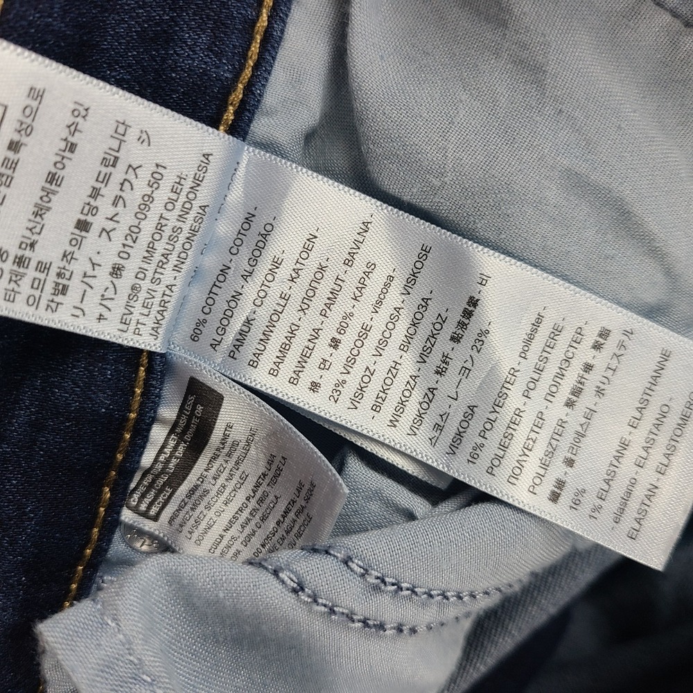 Levi's Jeans Womens 14 32x28 Blue Classic Straight‎ Leg Dark Wash Denim - Picture 9 of 14